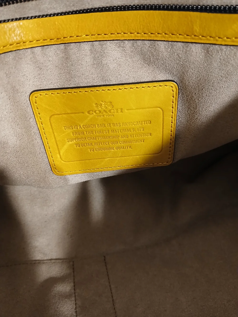 Coach Bleecker Legacy Tote  Caramel Brown